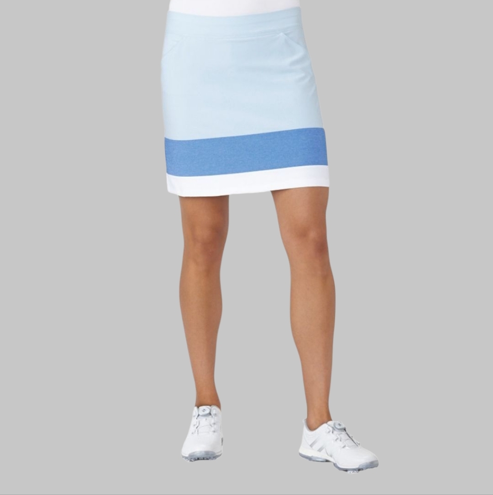 Adidas Golf White and Blue Mini Pencil Skirt Athletic